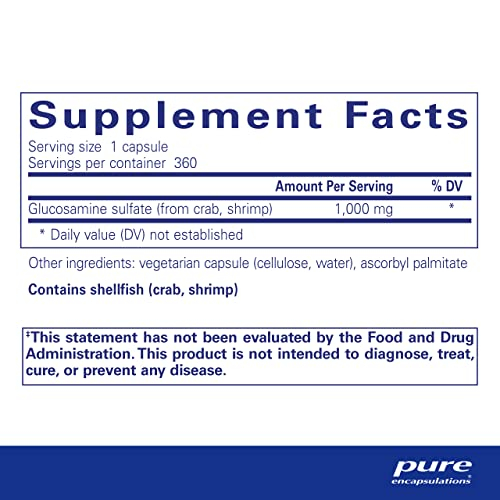 Foto 3 pulgar | Supplement Pure Encapsulations Sulfato De Glucosamina 1000 Mg 3 - Venta Internacional.