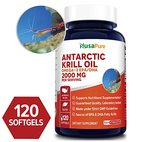 Foto 5 pulgar | Suplemento De Aceite De Krill Antártico, 2000 Mg De Omega-3, 120 Cápsulas Blandas - Venta Internacional.