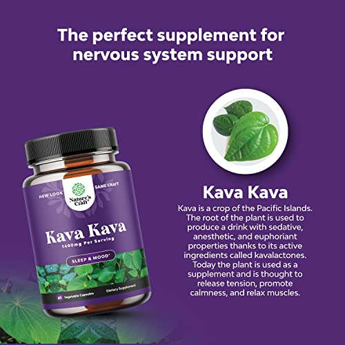 Foto 6 pulgar | Suplemento Natures Craft Kava Kava En Cápsulas De 1400 Mg - Venta Internacional.