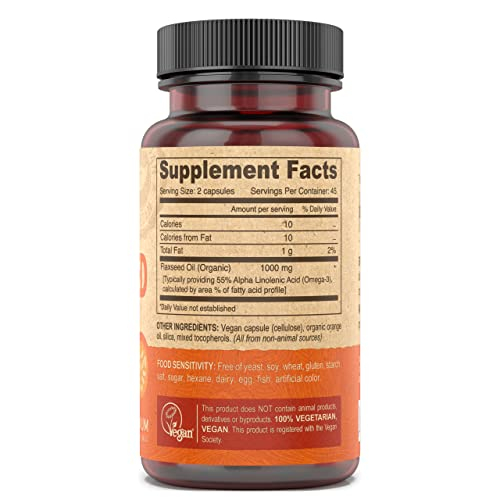 Foto 2 | Suplemento Deva/ Vitaminas Orgánicas y Veganas/ Aceite de Semillas de Lino 90 Cápsulas - Venta Internacional