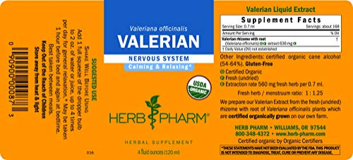 Foto 3 pulgar | Extracto Líquido de Raíz de Valeriana Herb Pharm 120 ml Relax Sleep - Venta Internacional