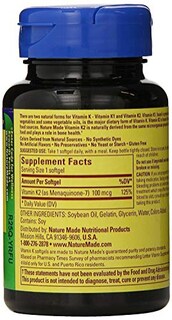 Foto 2 | Cápsulas Blandas de Vitamina K2 Nature Made 100 Mcg 3 Frascos con 30 Unidades C/U - Venta Internacional