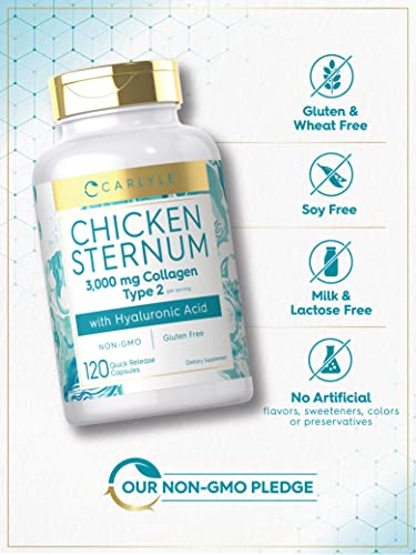 Foto 5 pulgar | Suplemento de Colágeno Tipo II de Esternón de Pollo Carlyle 3000 mg - Venta Internacional
