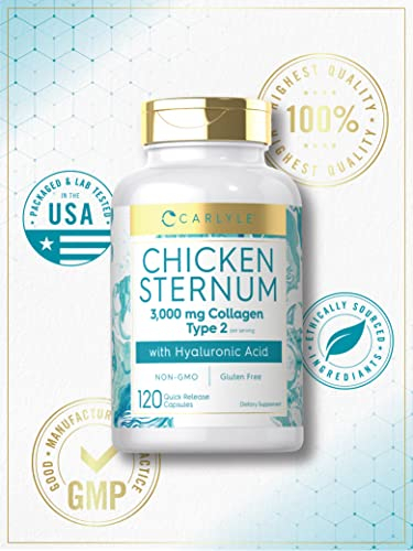 Foto 5 | Suplemento de Colágeno Tipo II de Esternón de Pollo Carlyle 3000 mg - Venta Internacional