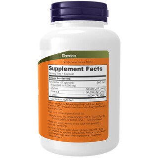 Foto 2 | Supplement Now Pancreatin 2000 Digestive Support 120 Cápsulas - Venta Internacional.