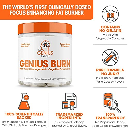 Foto 4 | Quemador de Grasa Termogénico The Genius Brand Genius Burn 60 Pastillas - Venta Internacional