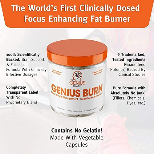 Foto 6 pulgar | Quemador de Grasa Termogénico The Genius Brand Genius Burn 60 Pastillas - Venta Internacional