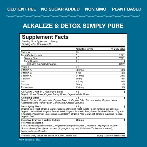Foto 6 pulgar | Suplemento Amazing Grass Greens Blend, Alcaliniza Y Desintoxica - Venta Internacional.