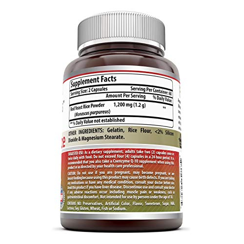 Foto 3 pulgar | Suplemento Amazing Formulas De Arroz De Levadura Roja De 1200 Mg (120 Unidades) - Venta Internacional.