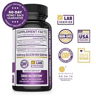 Foto 2 | Suplemento Zhou Extra Strength Ajo Inodoro 90 Tabletas - Venta Internacional