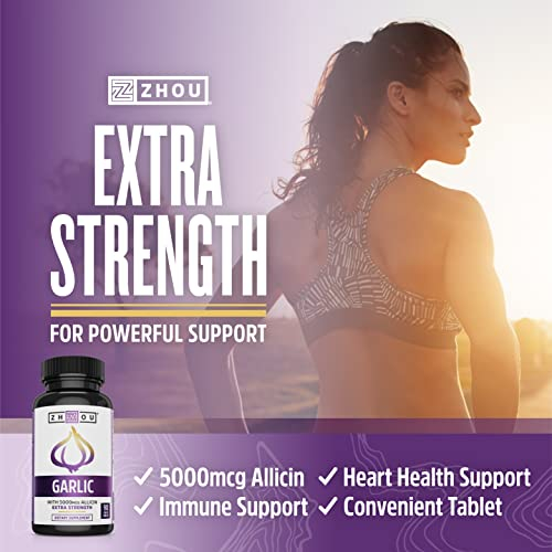 Foto 4 pulgar | Suplemento Zhou Extra Strength Ajo Inodoro 90 Tabletas - Venta Internacional