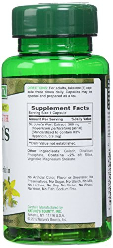 Foto 4 pulgar | Suplemento Nature's Bounty Hierba De San Juan 300 Mg 100 Cápsulas - Venta Internacional.