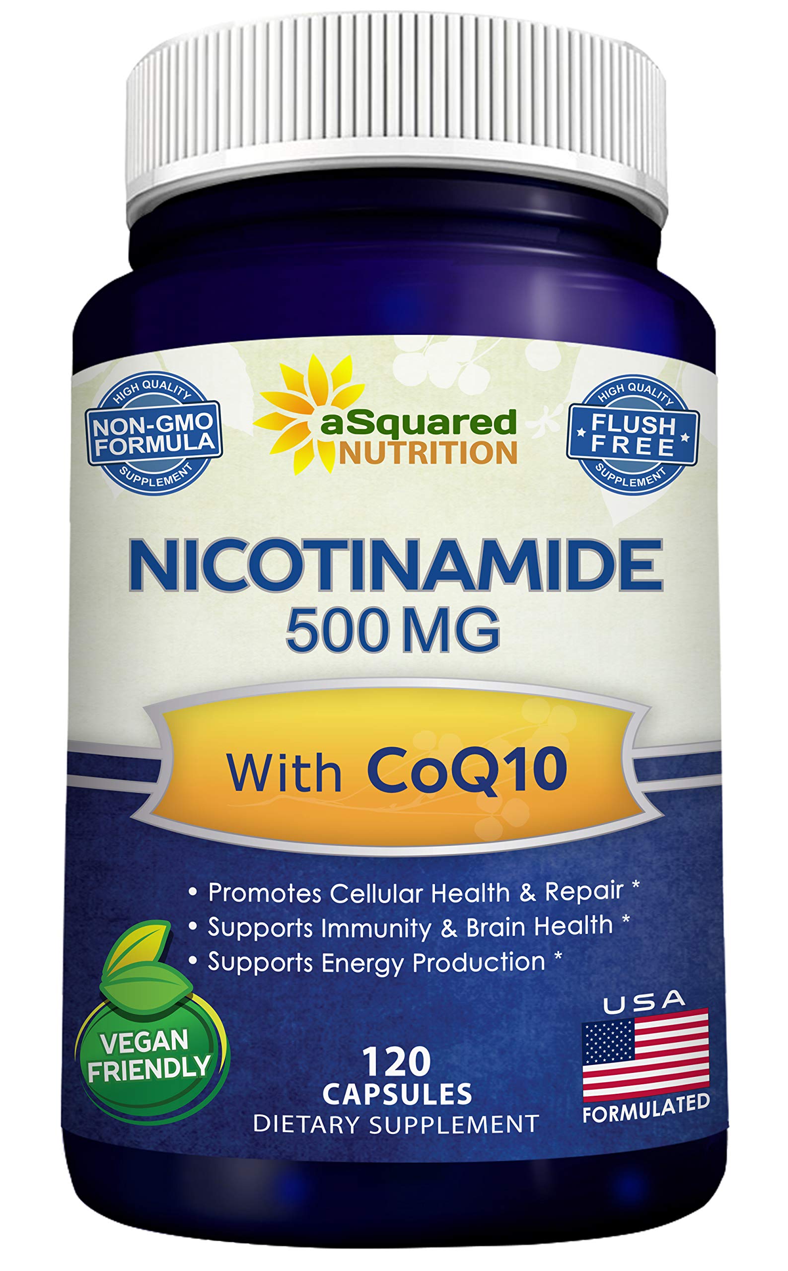 Foto 2 pulgar | Suplemento De Nicotinamida De Squared Nutrition Con Coq10 500 Mg - Venta Internacional.