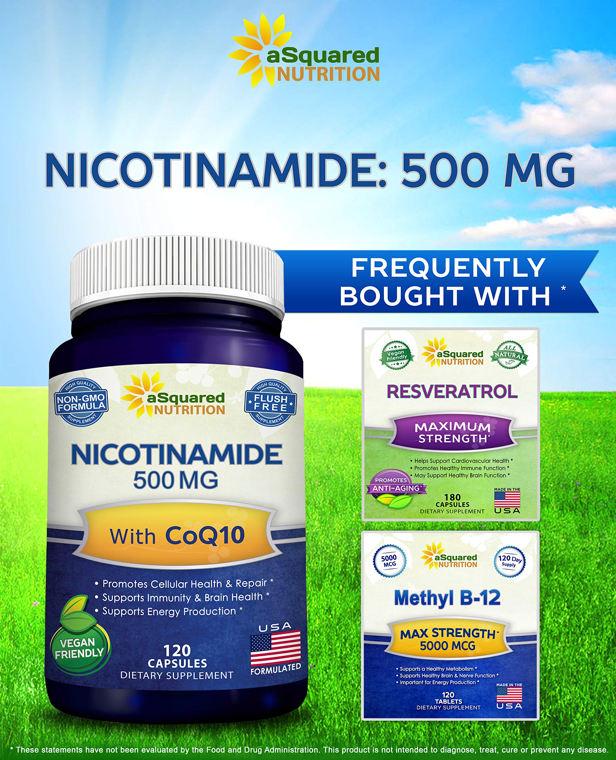 Foto 6 pulgar | Suplemento De Nicotinamida De Squared Nutrition Con Coq10 500 Mg - Venta Internacional.