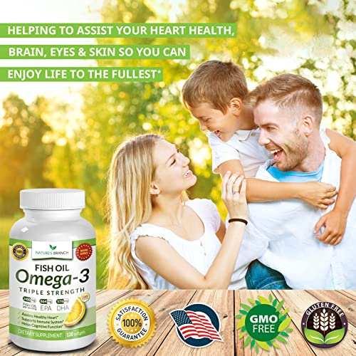 Foto 3 | Suplemento de Aceite de Pescado Omega 3 Nature's Branch 2400 mg 120 Cápsulas - Venta Internacional
