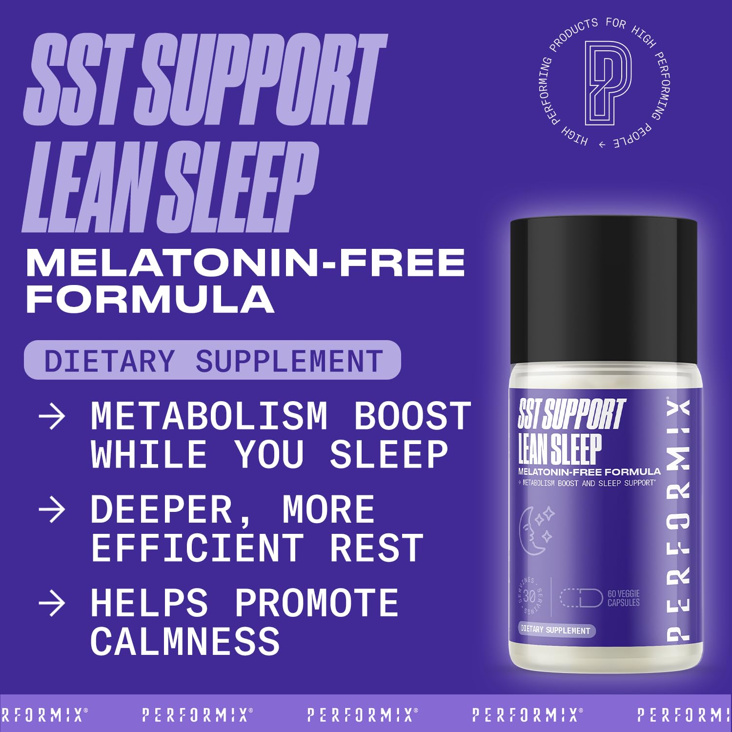 Foto 3 pulgar | Suplemento Performix Sst Support Lean Sleep Aid 60 Cápsulas - Venta Internacional.