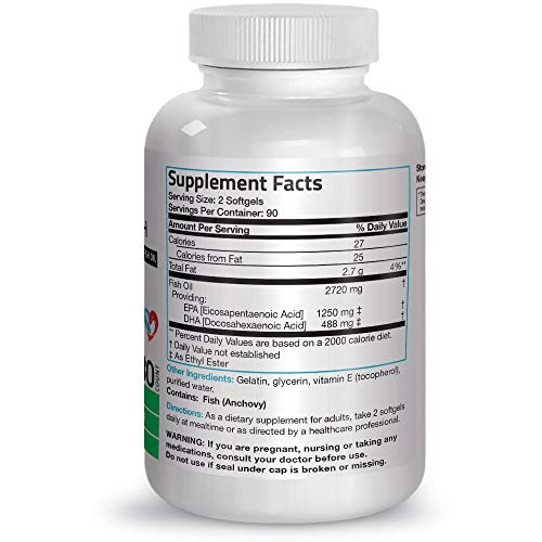 Foto 3 pulgar | Suplemento De Aceite De Pescado Bronson Omega 3 De Triple Concentración 2720 Mg - Venta Internacional.