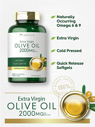 Foto 4 pulgar | Suplemento De Aceite De Oliva Carlyle 2000 Mg 120 Cápsulas Blandas Extra Virgi - Venta Internacional.