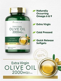 Foto 3 | Suplemento De Aceite De Oliva Carlyle 2000 Mg 120 Cápsulas Blandas Extra Virgi - Venta Internacional.