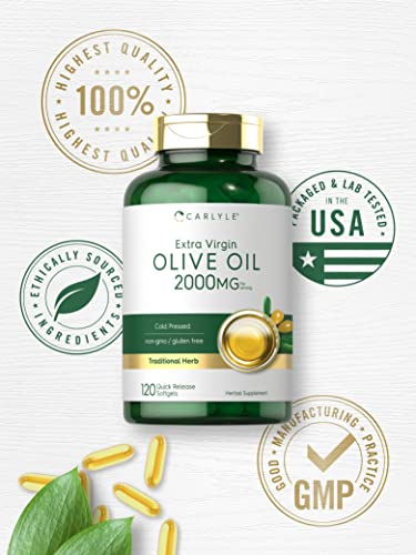 Foto 6 pulgar | Suplemento De Aceite De Oliva Carlyle 2000 Mg 120 Cápsulas Blandas Extra Virgi - Venta Internacional.
