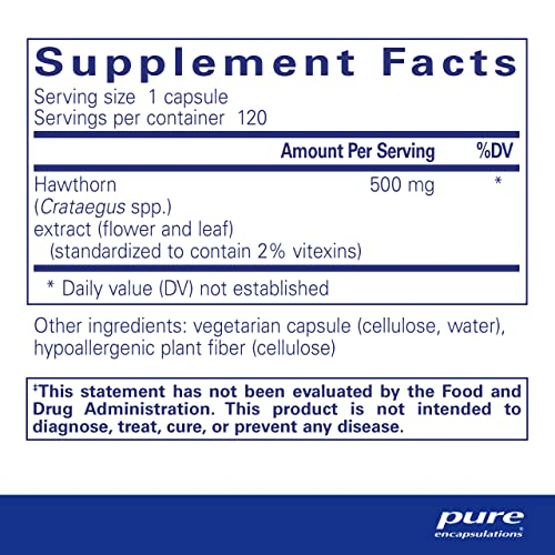 Foto 3 pulgar | Suplemento de Extracto de Espino Blanco Pure Encapsulations 120 Cápsulas - Venta Internacional