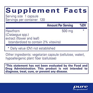 Foto 2 | Suplemento de Extracto de Espino Blanco Pure Encapsulations 120 Cápsulas - Venta Internacional
