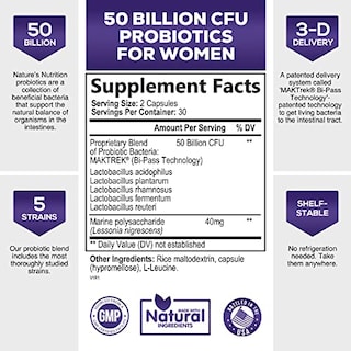 Foto 2 | Complementa 50 Mil Millones De Probióticos Para Mujeres De Nature's Nutrition - Venta Internacional.