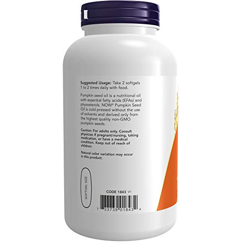 Foto 4 pulgar | Aceite De Semillas De Calabaza Supplement Now De 1000 Mg Con Ácidos Grasos Esenciales 200 Cápsulas B - Venta Intern