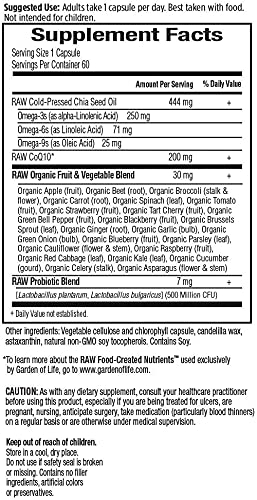 Foto 6 pulgar | Suplemento Garden Of Life Vegetarian Omega 3 6 9 Coq10 Crudo - Venta Internacional.