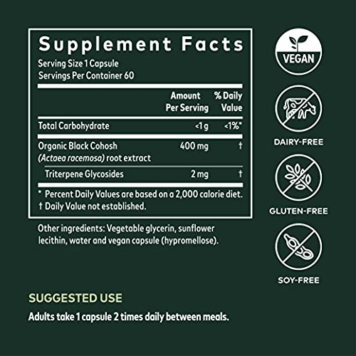 Foto 6 pulgar | Suplemento Gaia Herbs Black Cohosh Menopause Support 60 Cápsulas - Venta Internacional.