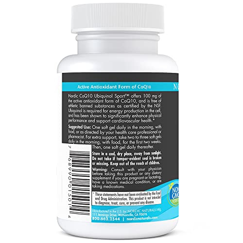 Foto 3 | Suplemento Nordic Naturals Nordic Coq10 Ubiquinol Sport 100 Mg - Venta Internacional