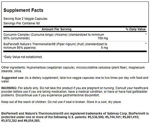 Foto 3 pulgar | Suplemento Swanson Curcumin Complex 120 Cápsulas Vegetarianas - Venta Internacional.