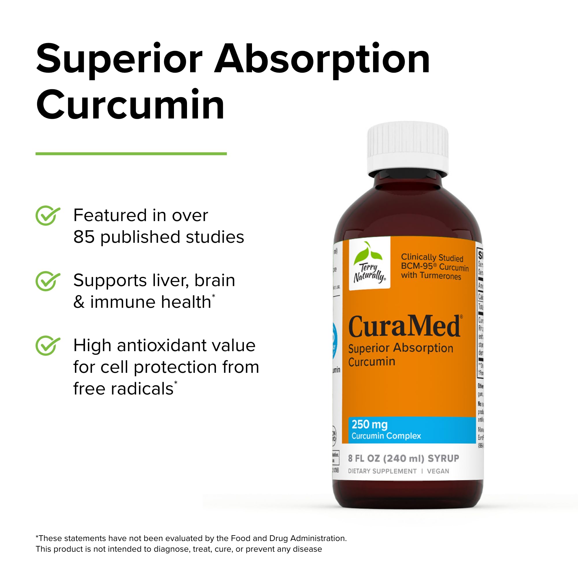 Foto 5 pulgar | Suplemento Terry Naturally Curamed Sirope 250 Mg 250 Ml - Venta Internacional.