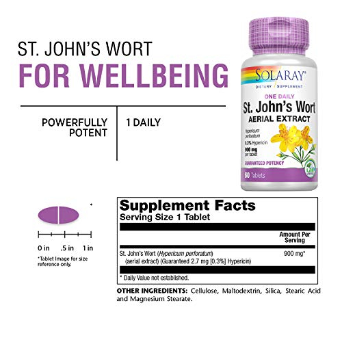 Foto 4 pulgar | Suplemento Solaray: Extracto Aéreo De Hierba De San Juan, 900 Mg, 60 Unidades - Venta Internacional.