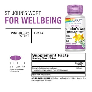 Foto 3 | Suplemento Solaray: Extracto Aéreo De Hierba De San Juan, 900 Mg, 60 Unidades - Venta Internacional.
