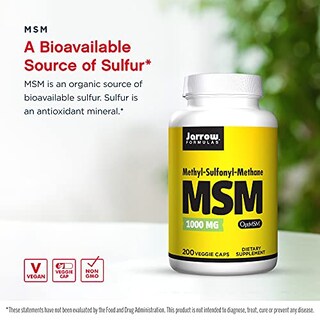 Foto 3 | Suplemento Jarrow Fórmulas Msm 1000 mg 200 Cápsulas Vegetarianas - Venta Internacional