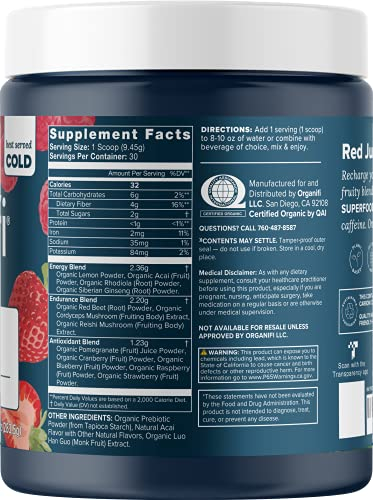 Foto 3 pulgar | Suplemento Organifi Red Juice Vegano, 30 Porciones Con Bayas - Venta Internacional.