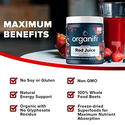 Foto 5 pulgar | Suplemento Organifi Red Juice Vegano, 30 Porciones Con Bayas - Venta Internacional.