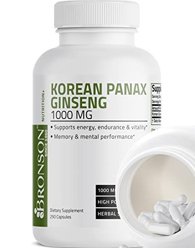 Foto 7 pulgar | Suplemento Bronson Korean Panax Ginseng 1000 Mg 250 Cápsulas - Venta Internacional.