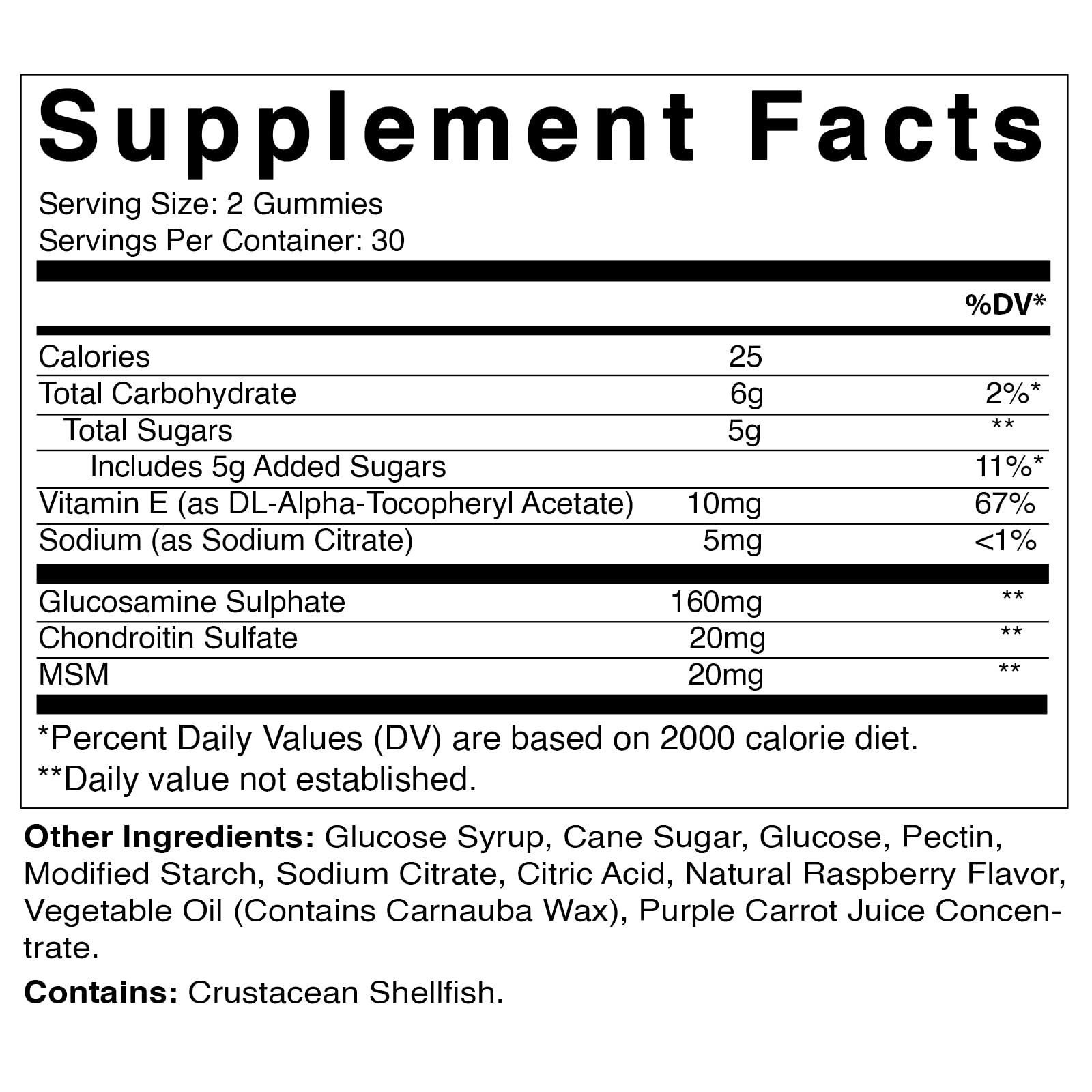 Foto 3 pulgar | Suplemento Vitamínico De Gomitas Con Glucosamina Y Condroitina, 60 Unidades - Venta Internacional.