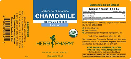 Foto 3 pulgar | Extracto Líquido Herb Pharm Chamomile Organic 120 Ml Nervious - Venta Internacional.