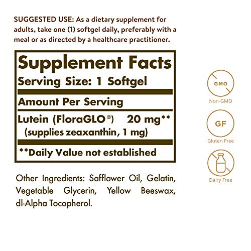 Foto 3 pulgar | Suplemento Solgar Lutein 20 mg 60 Cápsulas Blandas Apoya la Salud Ocular - Venta Internacional