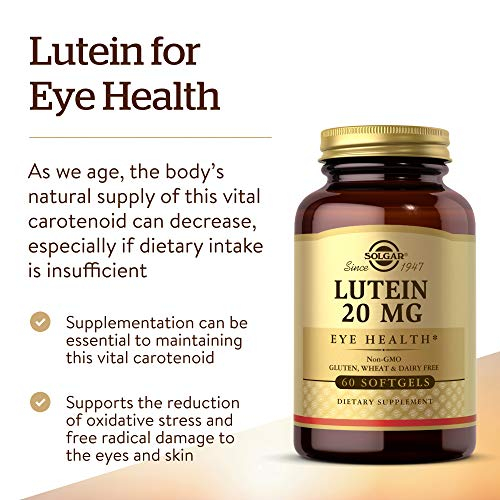 Foto 4 pulgar | Suplemento Solgar Lutein 20 mg 60 Cápsulas Blandas Apoya la Salud Ocular - Venta Internacional