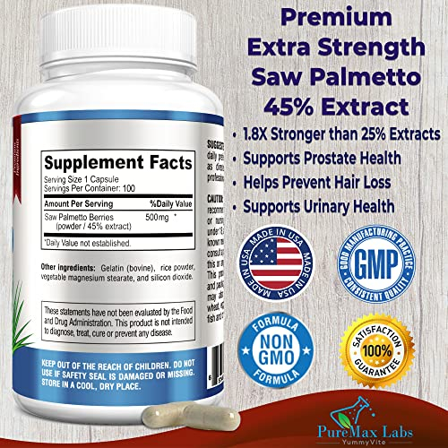 Foto 3 pulgar | Suplemento Yummyvite Extra Strength Con Extracto De Palma Enana Americana Al 45% - Venta Internacional.