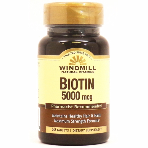 Foto 1 | Suplemento Windmill Health Biotina 60 Comprimidos (paquete De 6) - Venta Internacional.