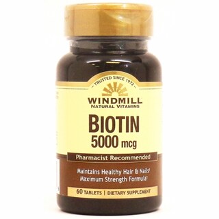 Foto 1 | Suplemento Windmill Health Biotina 60 Comprimidos (paquete De 6) - Venta Internacional.