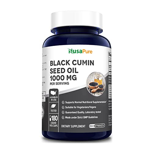 Foto 1 | Suplemento De Aceite De Semilla Negra Nusapure, 1000 Mg, 180 Cápsulas De Gelatina Blanda - Venta Internacional.