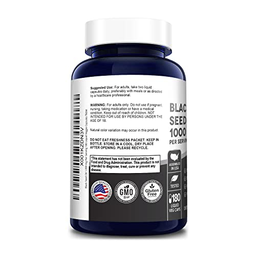 Foto 4 pulgar | Suplemento De Aceite De Semilla Negra Nusapure, 1000 Mg, 180 Cápsulas De Gelatina Blanda - Venta Internacional.