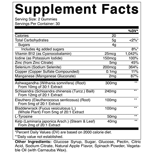 Foto 3 pulgar | Gomitas Supplement Vitamatic Vegan Thyroid Support 60 Unidades - Venta Internacional.