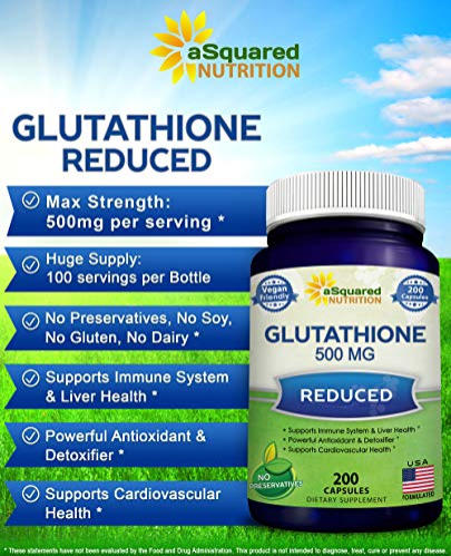 Foto 2 | Suplemento: 500 Mg De Glutatión Reducido De Squared Nutrition - Venta Internacional.